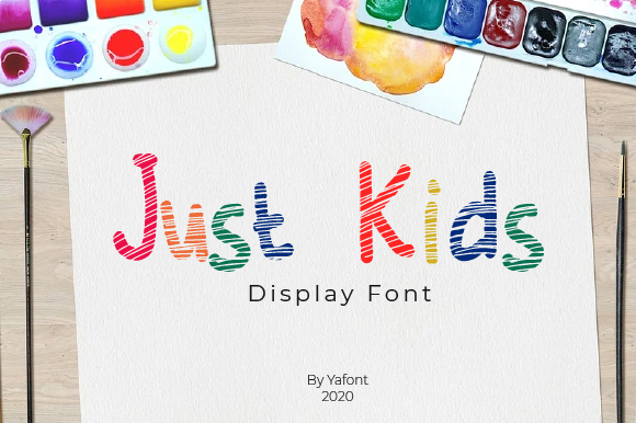 Just Kids: A Playful Display Font for Crafters and Product Creators