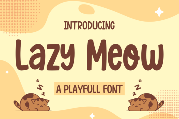 Lazy Meow: A Chunky, Playful Display Font for Crafters & Makers