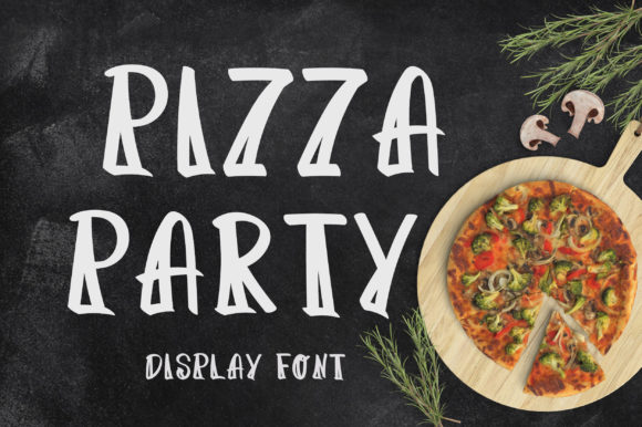 Pizza Party: A Cheerful Display Font for Bold Branding Projects