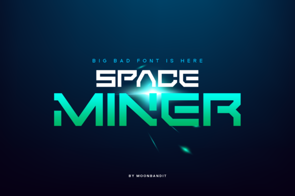 Space Miner: A Futuristic Display Font for Bold Editorial Design