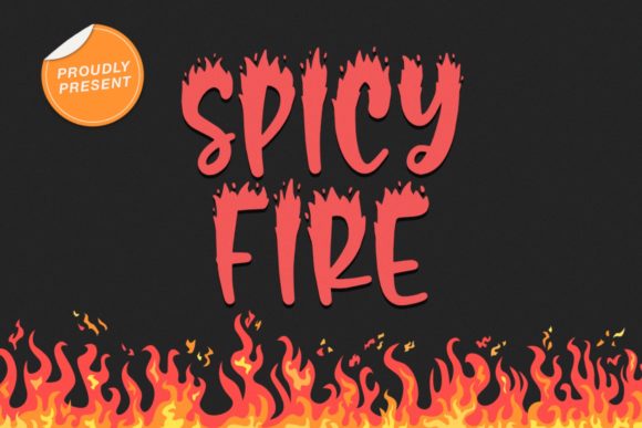 Spicy Fire: A Bold Display Font for Crafters and Product Designers